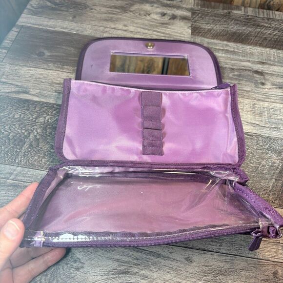 Thirty One Chevron Tri Fold Make-up Bag w mirror fold down - Picture 4 of 6